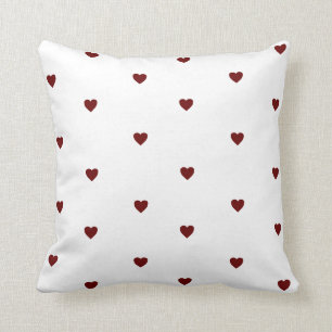 Valentine's day Burgundy Red Heart Pattern Kissen