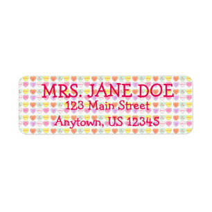 Valentine's Day Candy Conversation Hearts Pastel