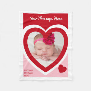 Valentine's Day Candy Hearts Box Custom Foto Fleecedecke