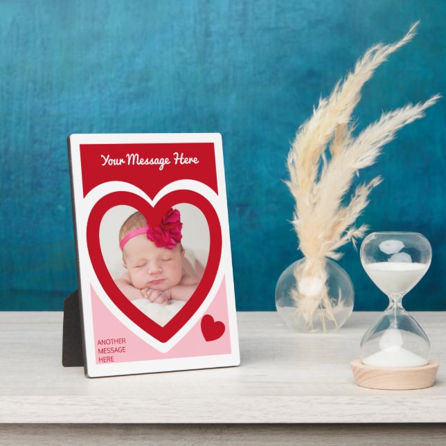 Valentine's Day Candy Hearts Box Custom Foto Fotoplatte (Seite)