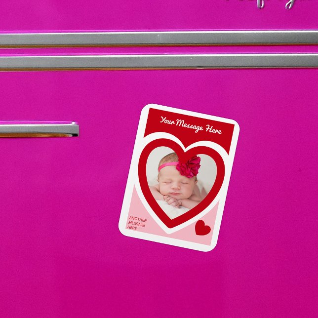 Valentine's Day Candy Hearts Box Custom Foto Magnet (Von Creator hochgeladen)