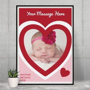 Valentine's Day Candy Hearts Box Custom Foto Poster