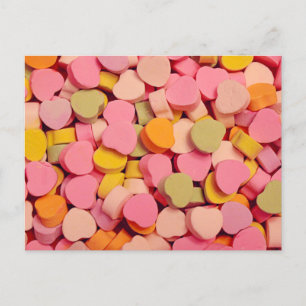 Valentine's Day Candy Hearts Feiertagspostkarte