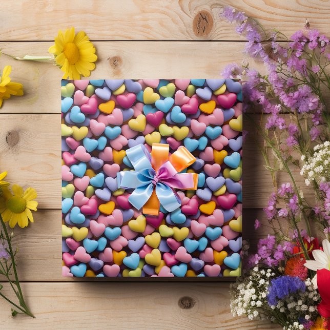 Valentine's Day Candy Hearts Geschenkpapier (Von Creator hochgeladen)