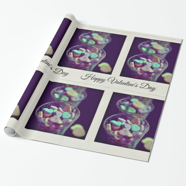 Valentine's Day Candy Hearts Instant Film Geschenkpapier (Ungerollt)