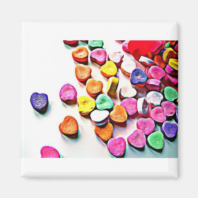 Valentine's Day Candy Hearts Magnet (Vorne)