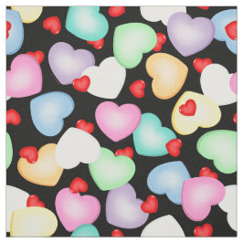 Valentine's Day Candy Hearts Muster Stoff