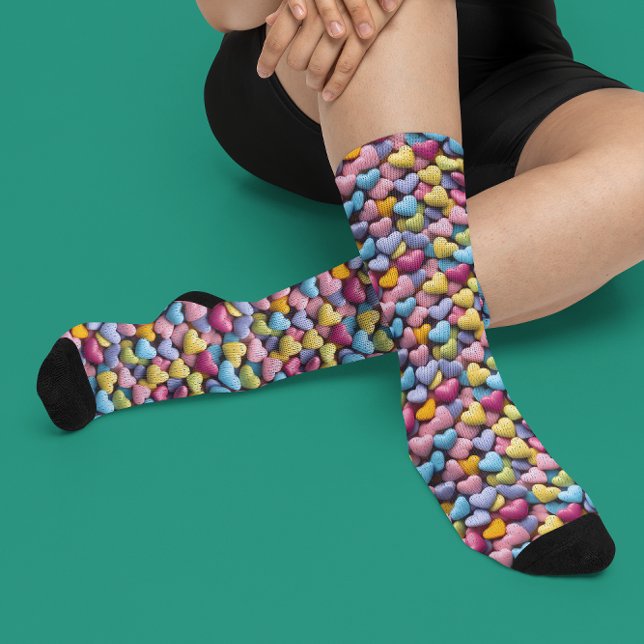 Valentine's Day Candy Hearts Socken (Von Creator hochgeladen)