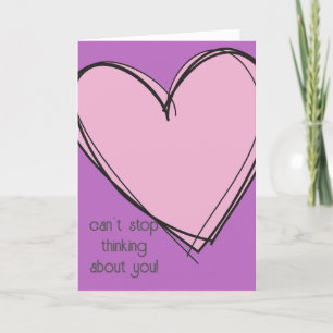 Valentine's Day Card - Denken Sie an Sie! Feiertagskarte