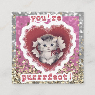 Valentine's Day Card for Classmates Quadratische Visitenkarte