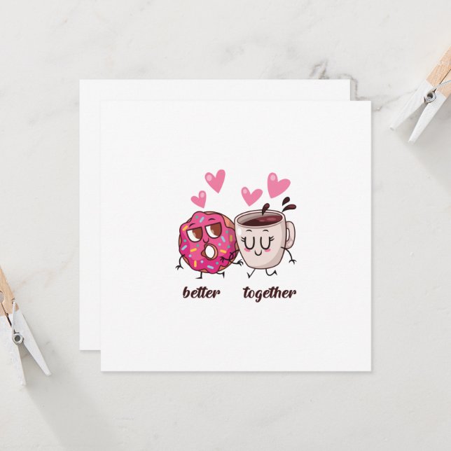 Valentine's Day Card gemeinsam besser Karte (Vorderseite/Rückseite Beispiel)