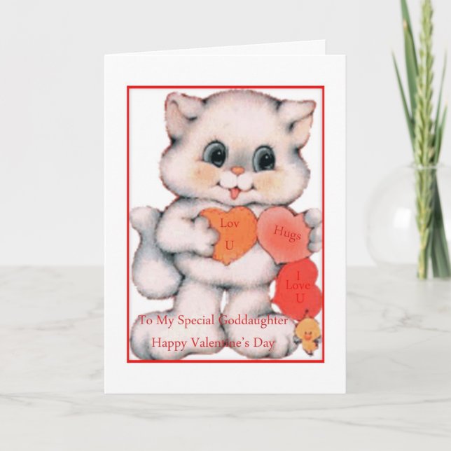 Valentine's Day Card Godtochter Feiertagskarte (Vorderseite)