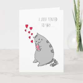 Valentine's Day Card Niedliche Katze Sims I Liebe Feiertagskarte