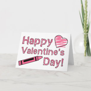 Valentine's Day Card - Rosa Kreuz & Herz Feiertagskarte