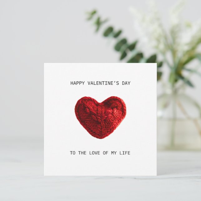 VALENTINES DAY CARD to the love of my life Karte (Stehend Vorderseite)