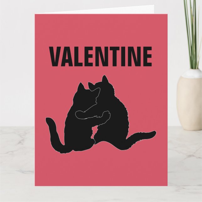 VALENTINE'S DAY CAT GREETING CARDS, ALLE 9 LEBEN KARTE (Vorderseite)