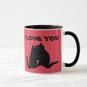 VALENTINE'S DAY CAT 'I LIEBE YOU' KAFFEES MUGS TASSE
