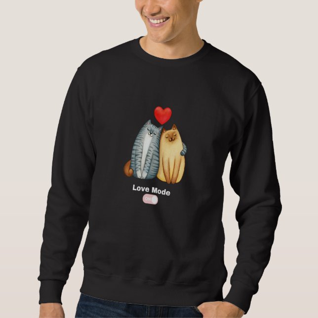 Valentine's Day cat motif lion fashion on for men  Sweatshirt (Vorderseite)