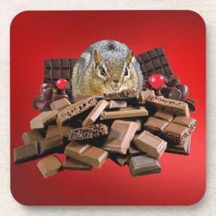 Valentine's Day Chocolate Chipmunk Untersetzer