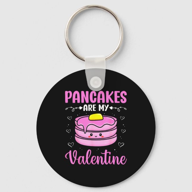 Valentine's Day Couple - Pancakes Are My Valentine Schlüsselanhänger (Vorderseite)