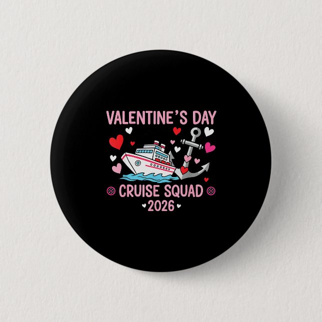 Valentines Day Cruise 2026 Matching Family Couples Button (Vorderseite)