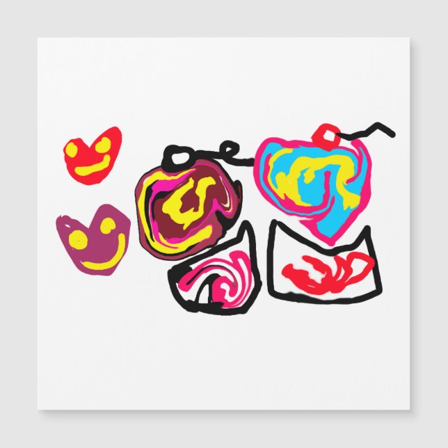 valentine's day cupcakes magnetkarte (Vorderseite)