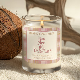 Valentine's Day Custom Candle Labels Quadratischer Aufkleber