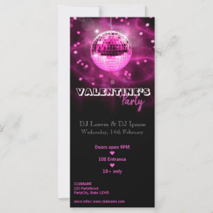 Valentine's Day Disco Ball - Party Rack Card