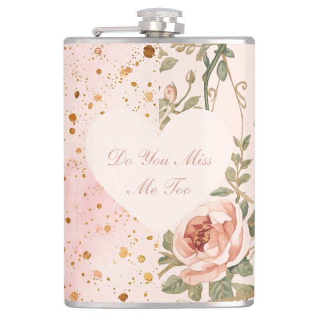 Valentine's Day, Do You Miss Me Too,Pink Love Hear Flachmann (Vorderseite)