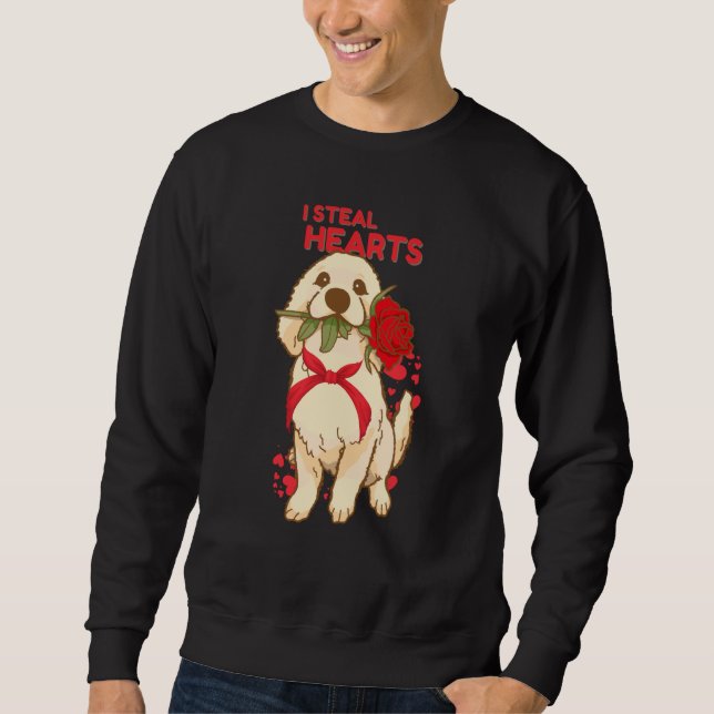 Valentine's Day Dog I Steal Hearts Retriever Sweatshirt (Vorderseite)