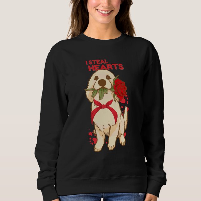 Valentine's Day Dog I Steal Hearts Retriever Sweatshirt (Vorderseite)