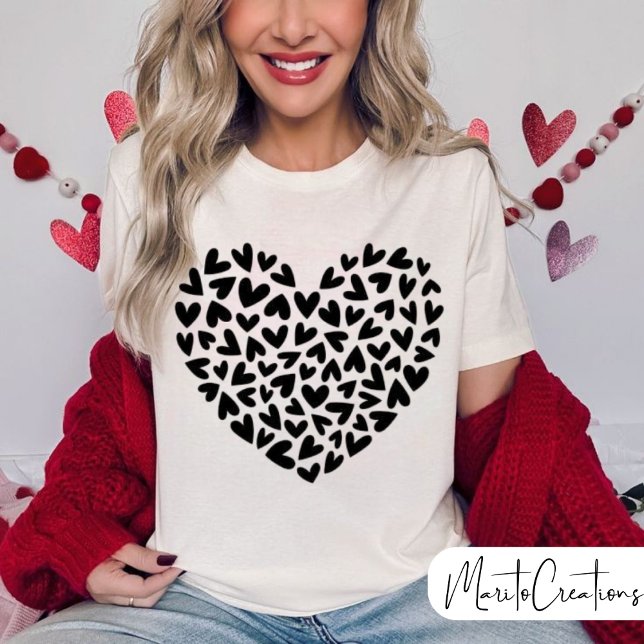Valentine's Day, doodle hearts, Love,Valentine Mom T-Shirt (Von Creator hochgeladen)