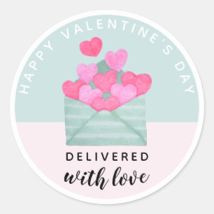 Valentine's Day Envelope Hearts Sticker