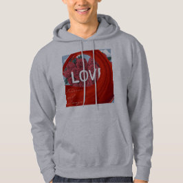 Valentines Day for Boys Girls Red Hearts Hoodie