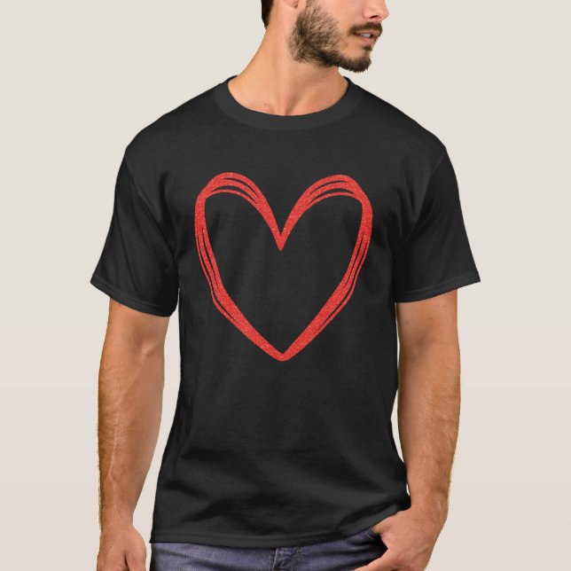 Valentines Day  for Women Cute Love Heart T-Shirt (Vorderseite)