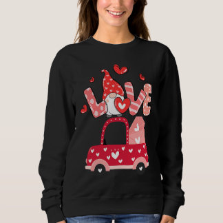 Valentines Day for Womens with Cute Gnomes Love 2 Sweatshirt