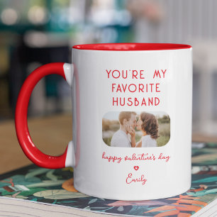 Valentine's Day Foto Du bist mein Lieblings-Eheman Tasse