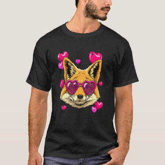 Valentines Day Fox Heart Love Day Couples Fox  Hun T-Shirt