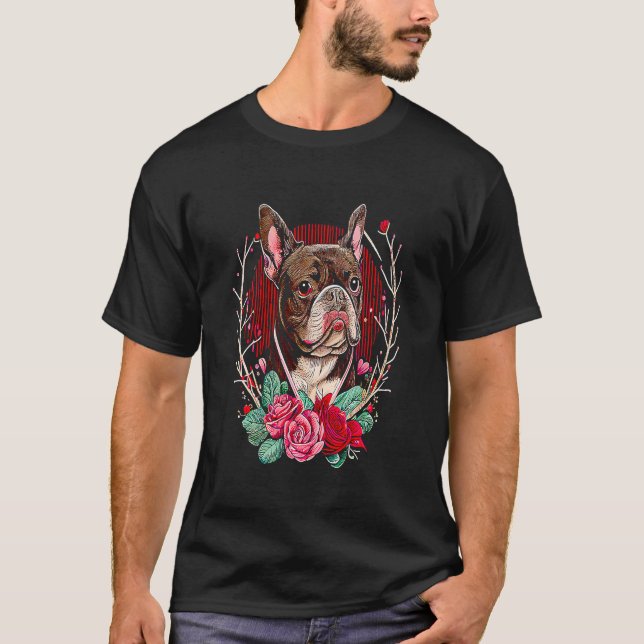 Valentine's day  French Bulldog Dog Valentine  17 T-Shirt (Vorderseite)