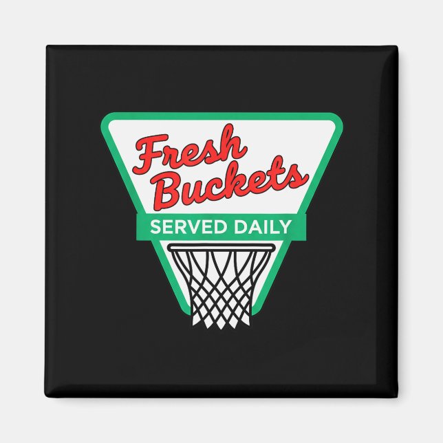 Valentines Day Fresh Buckets Served Daily - Basket Magnet (Vorne)