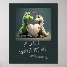 Valentine's Day Funny Alligator Crocodile Couple