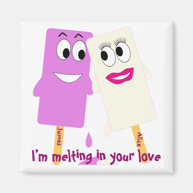 Valentine's Day Funny Eis Magnet (Vorne)