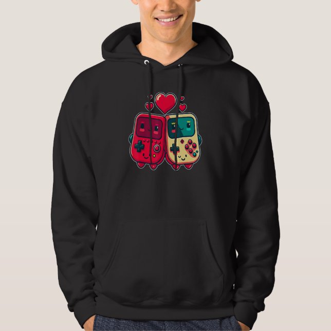 Valentine's Day Gaming Console for Gamer Couples K Hoodie (Vorderseite)