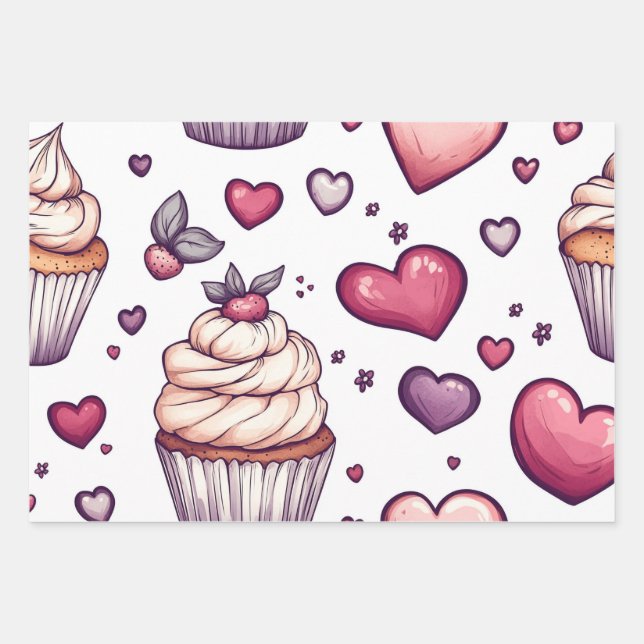 Valentine's Day  Geschenkpapier Set (Vorderseite)