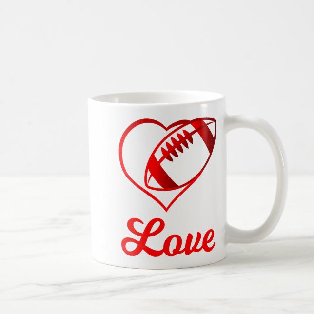 Valentines Day Gift For Football Lovers  Kaffeetasse (Rechts)