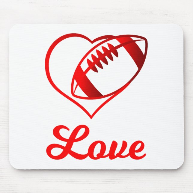 Valentines Day Gift For Football Lovers  Mousepad (Vorne)