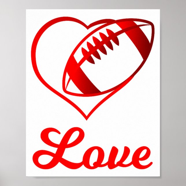 Valentines Day Gift For Football Lovers  Poster (Vorne)