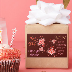 VALENTINE'S DAY GIFT FÜR FREUND, EHEFRAU, HUSBAND RECHTECKIGER AUFKLEBER