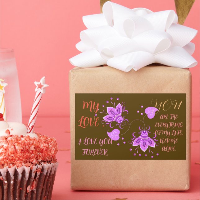 VALENTINE'S DAY GIFT FÜR FREUND, EHEFRAU, HUSBAND RECHTECKIGER AUFKLEBER (Party)