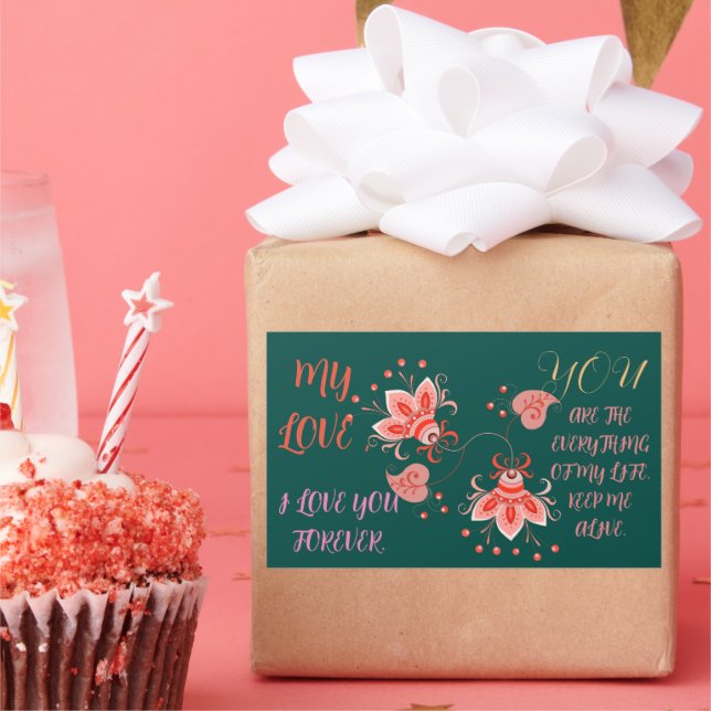 VALENTINE'S DAY GIFT FÜR FREUND, EHEFRAU, HUSBAND RECHTECKIGER AUFKLEBER (Party)